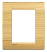 Rama decorativa aparataj modular Bticino, rectangulara, 6M, esenta bambus, Living-light, LNA4826LBA