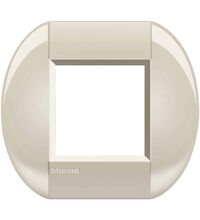 Rama decorativa aparataj modular Bticino, elipsa, 2M, crem clasic, Living-light, LNB4802CL