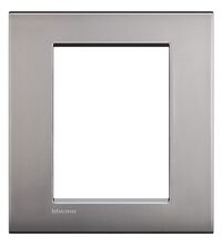 Rama decorativa aparataj modular Bticino, rectangulara, 6M, nichel mat lucios, Living-light Air, LNC4826NK