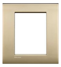 Rama decorativa aparataj modular Bticino, rectangulara, 6M, auriu mat lucios, Living-light Air, LNC4826OF
