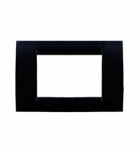 Rama decorativa aparataj modular Comtec, rectangulara, 6M, negru, Stil premium, MF0012-16107
