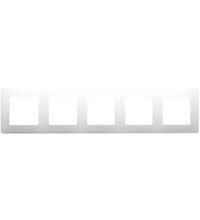 Rama decorativa aparataj unitar Legrand, universala, 5 posturi, alb, Niloe, 665005