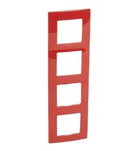 Rama decorativa aparataj unitar Legrand, universala, 4 posturi, rosu, Niloe, 665024