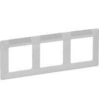 Rama decorativa aparataj unitar Legrand, orizontala, cu eticheta, 3 posturi, alb, Valena Life, 754013