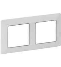 Rama decorativa aparataj unitar Legrand, universala, 2 posturi, alb-insert crom, Valena Life, 754032