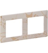 Rama decorativa aparataj unitar Legrand, universala, 2 posturi, ivoar regal, Valena Life, 754112