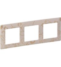 Rama decorativa aparataj unitar Legrand, universala, 3 posturi, ivoar regal, Valena Life, 754113