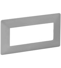 Rama decorativa aparataj unitar Legrand, orizontala, 6 posturi, aluminiu, Valena Life, 754136