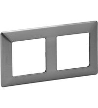 Rama decorativa aparataj unitar Legrand, universala, 2 posturi, inox, Valena Life, 754152