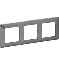 Rama decorativa aparataj unitar Legrand, universala, 3 posturi, inox, Valena Life, 754153