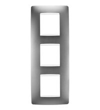 Rama decorativa aparataj unitar Gewiss, verticala, 6 posturi, gri titan, Chorus One International, GW16127VT