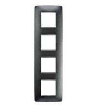 Rama decorativa aparataj unitar Gewiss, verticala, 8 posturi, gri inchis, Chorus One International, GW16129VA