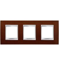 Rama decorativa aparataj unitar Gewiss, orizontala, 6 posturi, ruginiu, Chorus Lux International, GW16226MF