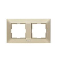 Rama decorativa aparataj unitar Panasonic, orizontala, 2 posturi, bronz, Arkedia Slim, P-SA.R2.BR