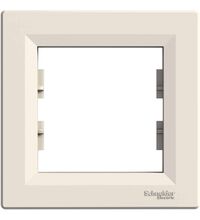 Rama decorativa aparataj unitar Schneider, orizontala, 1 post, crem, Asfora, EPH5800123