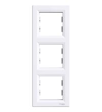 Rama decorativa aparataj unitar Schneider, verticala, 3 posturi, alb, Asfora, EPH5810321
