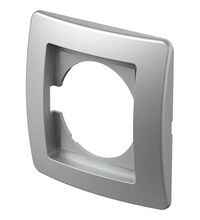 Rama decorativa aparataj unitar TEM, universala, 1 post, argintiu, Ekonomik, OE10ES