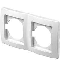 Rama decorativa aparataj unitar TEM, orizontala, 2 posturi, alb, Ekonomik, OE20PW