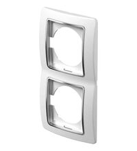 Rama decorativa aparataj unitar TEM, verticala, 2 posturi, alb termorigid, Ekonomik, OE21CO