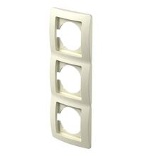 Rama decorativa aparataj unitar TEM, verticala, 3 posturi, fildes, Ekonomik, OE31IW