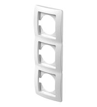 Rama decorativa aparataj unitar TEM, verticala, 3 posturi, alb, Ekonomik, OE31PW