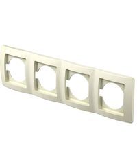 Rama decorativa aparataj unitar TEM, orizontala, 4 posturi, fildes, Ekonomik, OE40IW
