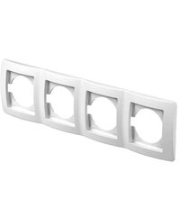Rama decorativa aparataj unitar TEM, orizontala, 4 posturi, alb, Ekonomik, OE40PW