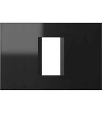 Rama decorativa aparataj modular TEM, rectangulara, 1/3M, negru lucios, Line, OL13NB