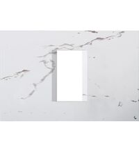 Rama decorativa aparataj modular TEM, rectangulara, 1/3M, marmura alba, Line, OL13SW
