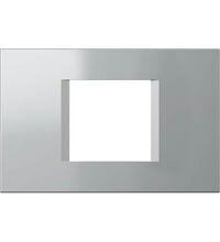 Rama decorativa aparataj modular TEM, rectangulara, 2/3M, argintiu, Line, OL23ES