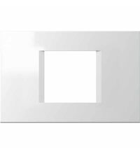 Rama decorativa aparataj modular TEM, rectangulara, 2/3M, alb, Line, OL23PW