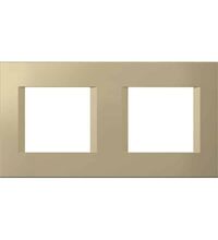 Rama decorativa aparataj modular TEM, rectangulara, 2X2M, nisip auriu, Line, OL24SG