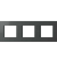 Rama decorativa aparataj modular TEM, rectangulara, 3X2M, antracit, Line, OL26AT