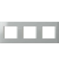 Rama decorativa aparataj modular TEM, rectangulara, 3X2M, argintiu, Line, OL26ES