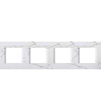 Rama decorativa aparataj modular TEM, rectangulara, 4X2M, marmura alba, Line, OL28SW