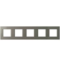 Rama decorativa aparataj modular TEM, rectangulara, 5X2M, titan, Line, OL29TI