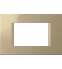 Rama decorativa aparataj modular TEM, rectangulara, 3M, nisip auriu, Line, OL30SG