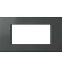 Rama decorativa aparataj modular TEM, rectangulara, 4M, antracit, Line, OL40AT