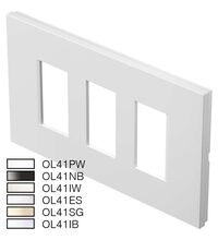 Rama decorativa aparataj modular TEM, rectangulara, 3x1M, albastru, Line, OL41IB