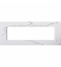 Rama decorativa aparataj modular TEM, rectangulara, 7M, marmura alba, Line, OL70SW