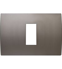 Rama decorativa aparataj modular TEM, rectangulara, 1/3M, nichel satinat, Pure, OP13MN