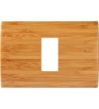 Rama decorativa aparataj modular TEM, rectangulara, 1/3M, bambus, Pure, OP13WB