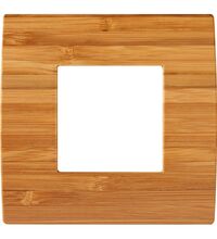 Rama decorativa aparataj modular TEM, rectangulara, 2M, bambus, Pure, OP20WB