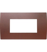 Rama decorativa aparataj modular TEM, rectangulara, 4M, fier gravat, Pure, OP40ME