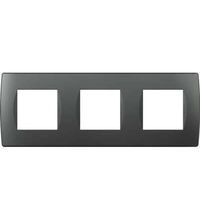 Rama decorativa aparataj modular TEM, elipsa, 3X2M, antracit, Soft, OS26AT