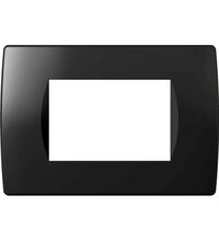 Rama decorativa aparataj modular TEM, elipsa, 3M, negru lucios, Soft, OS30NB