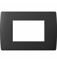 Rama decorativa aparataj modular TEM, elipsa, 3M, negru mat, Soft, OS30SB