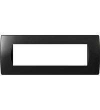 Rama decorativa aparataj modular TEM, elipsa, 7M, negru lucios, Soft, OS70NB