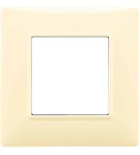 Rama decorativa aparataj modular Vimar, rectangulara, 2M, crem, Plana, 14642.04