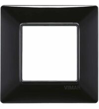 Rama decorativa aparataj modular Vimar, rectangulara, 2M, negru, Plana, 14642.05